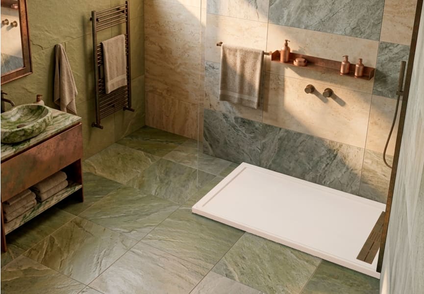 Receveur de douche en résine Design Stile Bruntec environnement 2