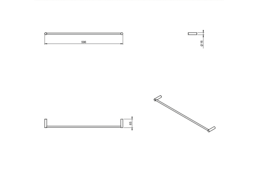 Porte-serviettes de salle de bains Logic Cosmic croquis 11