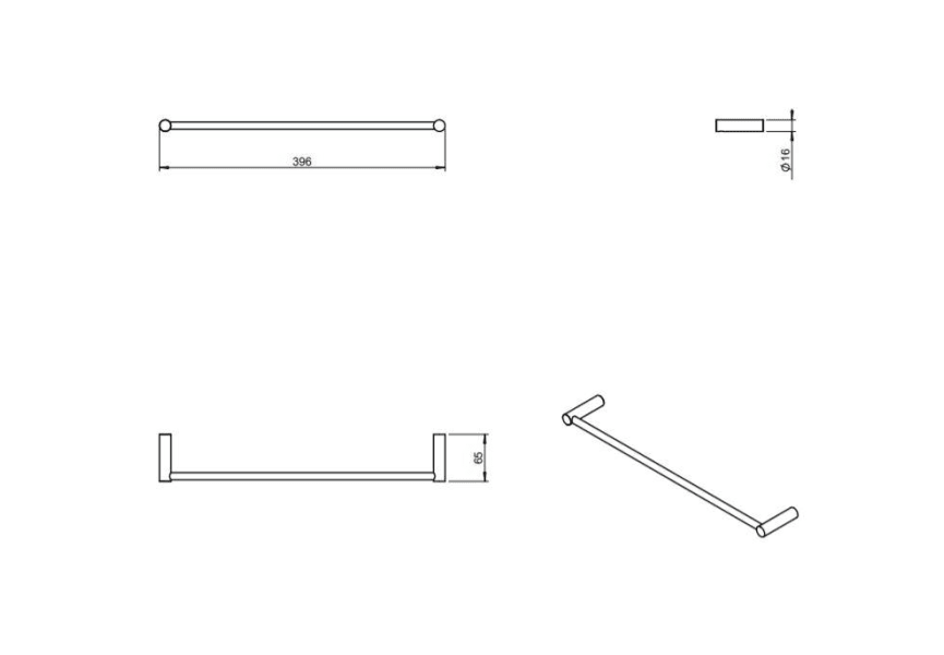 Porte-serviettes de salle de bains Logic Cosmic croquis 10