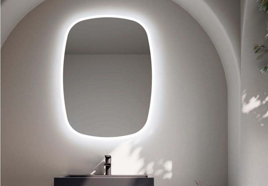 Miroir de salle de bain avec éclairage LED Selene Bruntec environnement 2