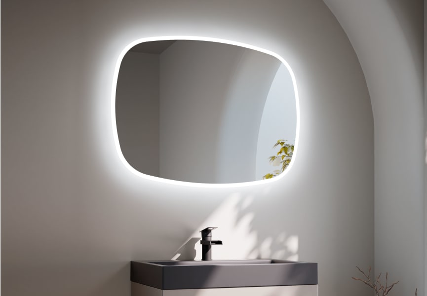 Miroir de salle de bain avec éclairage LED Selene Bruntec principal 0