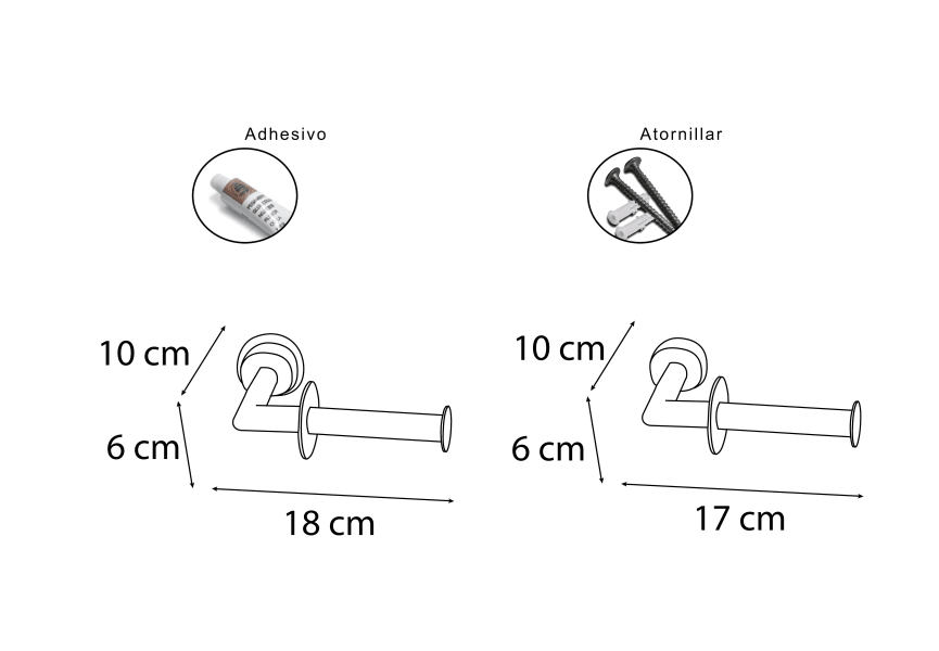 Porte-papier hygiénique auxiliaire Bahía Mediterránea de baño croquis 2