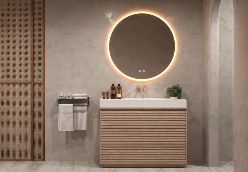 Miroir de salle de bain avec éclairage LED Atenas Ledimex principal 1