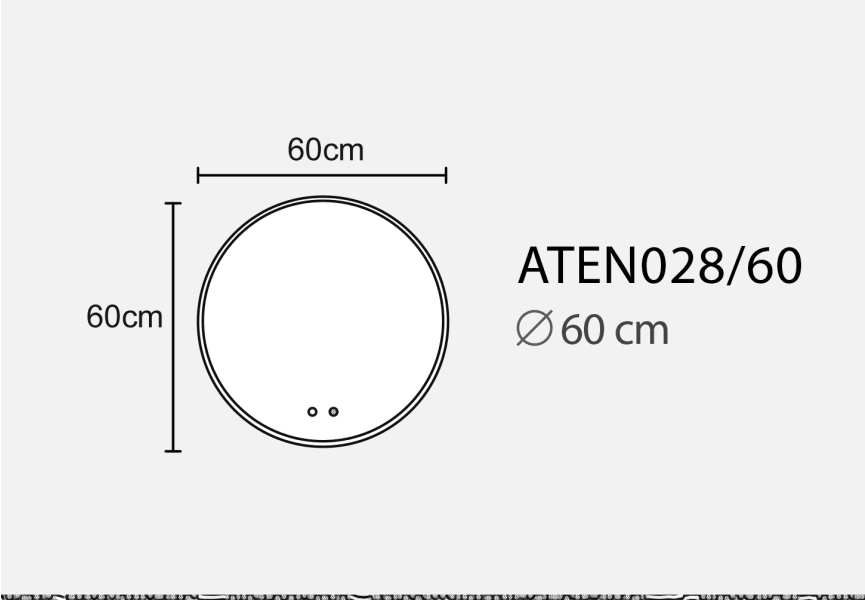 Miroir de salle de bain avec éclairage LED Atenas Ledimex croquis 4