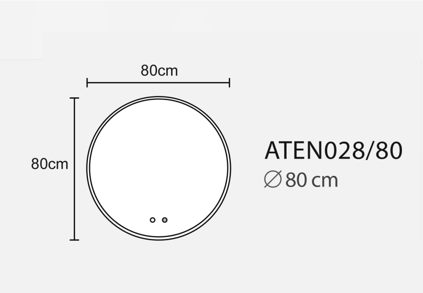 Miroir de salle de bain avec éclairage LED Atenas Ledimex croquis 5