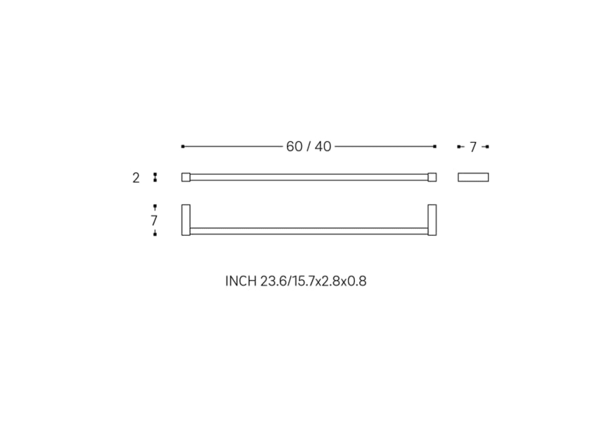 Porte-serviettes de salle de bains Metric Cosmic croquis 8