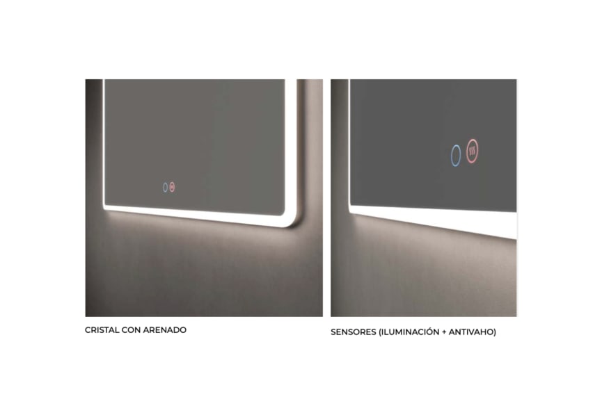Miroir de salle de bain avec éclairage LED Praga Ledimex détail 6