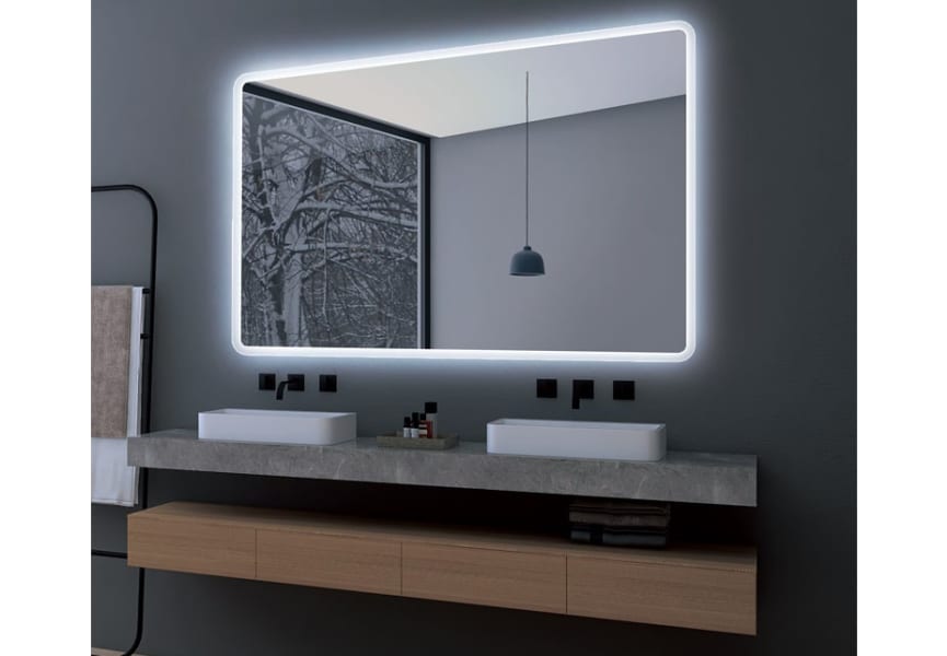 Miroir de salle de bain avec éclairage LED Praga Ledimex environnement 9