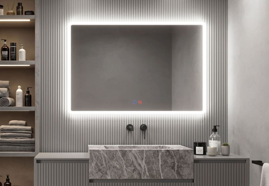 Miroir de salle de bain avec éclairage LED Praga Ledimex principal 1