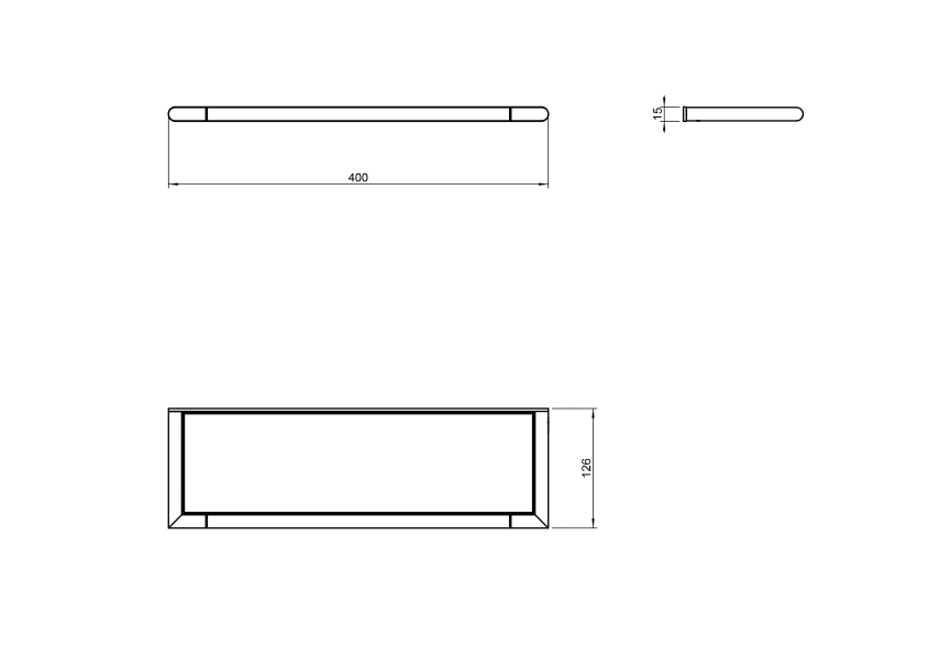 Etagère de salle de bain Micra Cosmic croquis 1