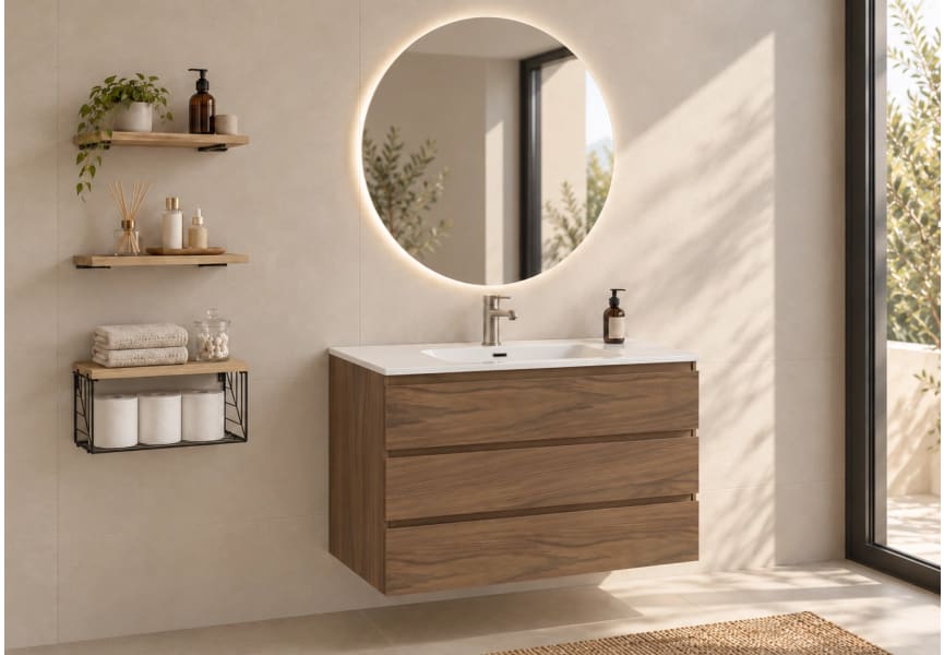 Meuble de salle de bains en bois Vilma Bruntec principal 7