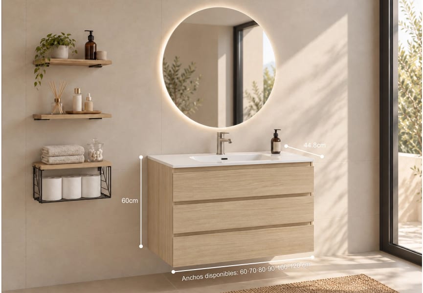 Meuble de salle de bains en bois Vilma Bruntec croquis 10