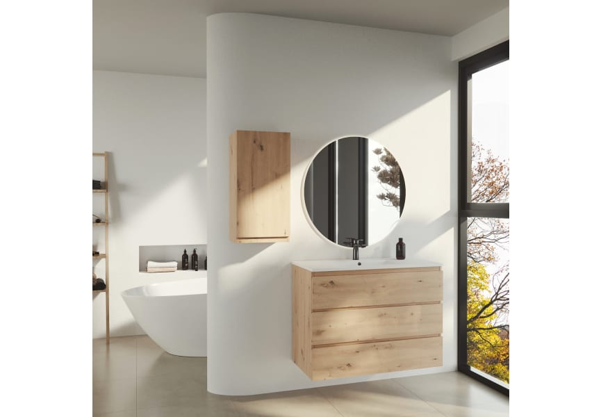 Meuble de salle de bains en bois Vilma Bruntec principal 2