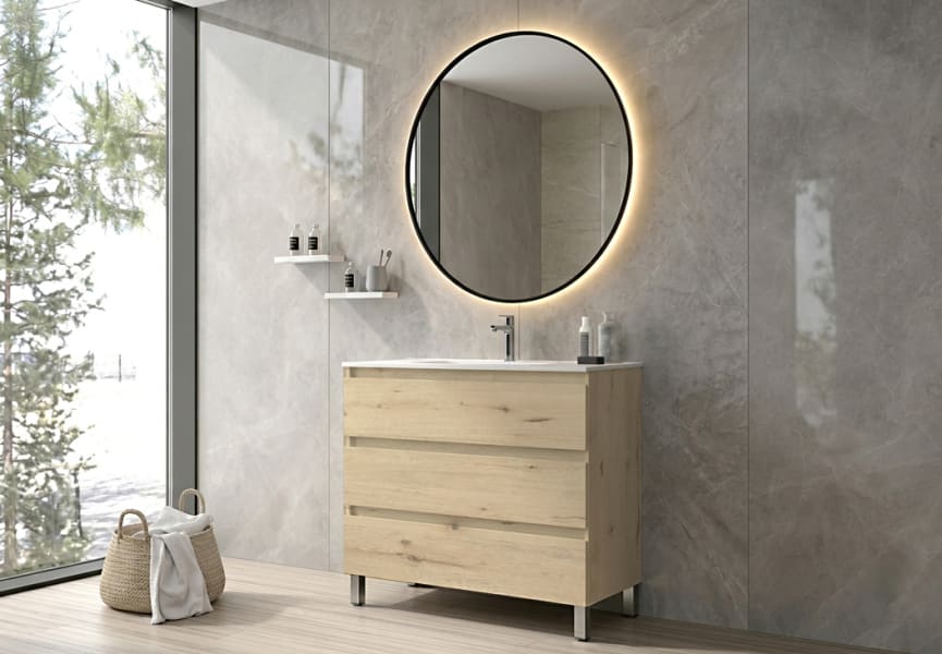 Ensemble complet de meubles de salle de bains Sioro Bruntec principal 0