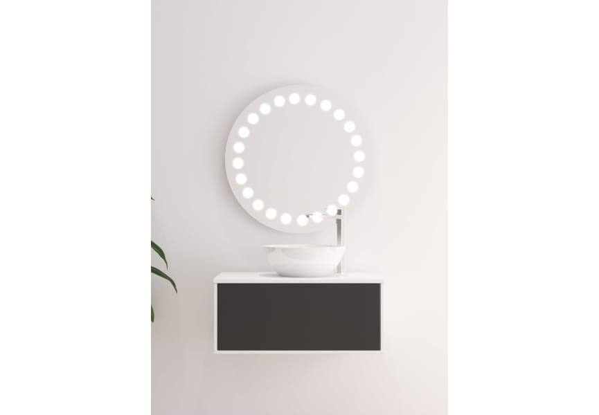 Miroir de salle de bains avec éclairage LED Fashion Bruntec principal 1