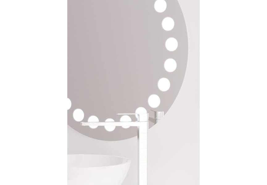 Miroir de salle de bains avec éclairage LED Fashion Bruntec détail 2
