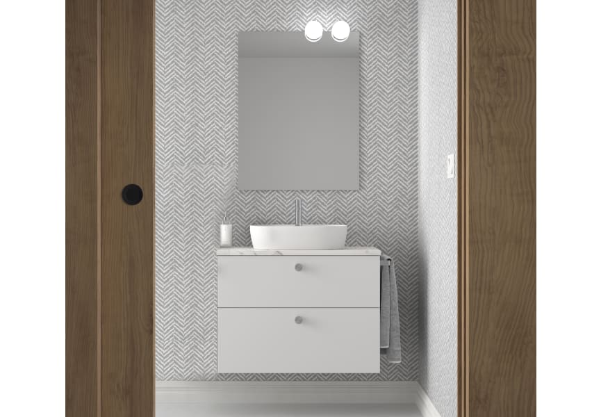 Meuble de salle de bains Avila Dos Carmen avec plan de toilette en pet principal 0