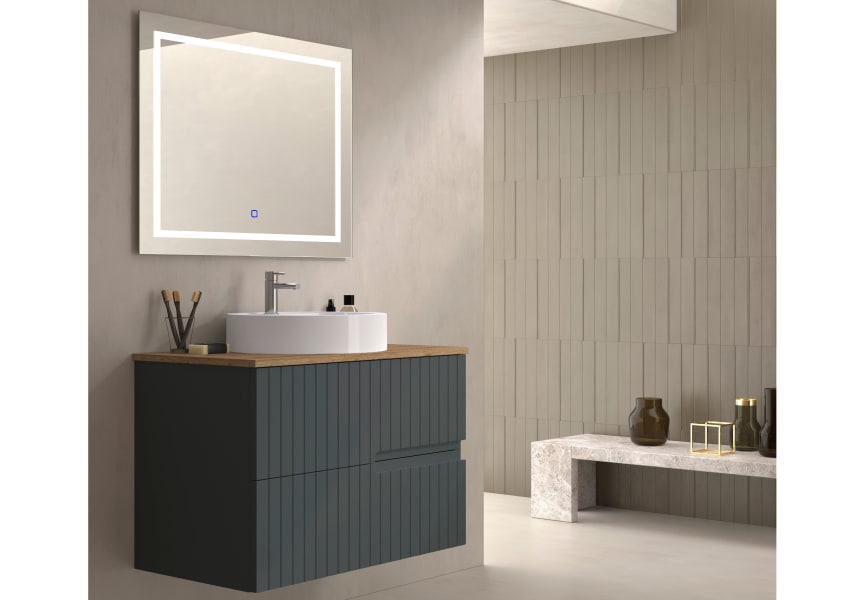 Meuble de salle de bains avec plan de toilette en bois Ebi Bruntec colours principal 5
