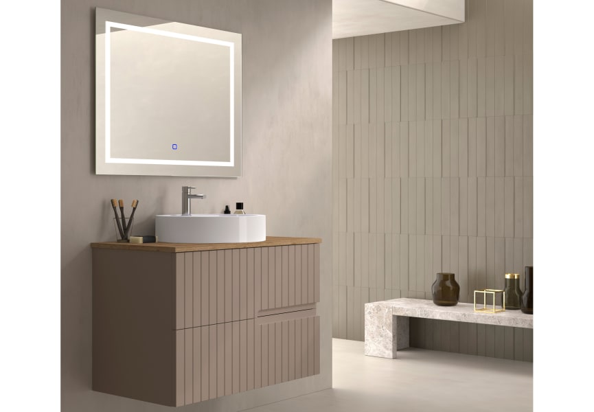 Meuble de salle de bains avec plan de toilette en bois Ebi Bruntec colours principal 4