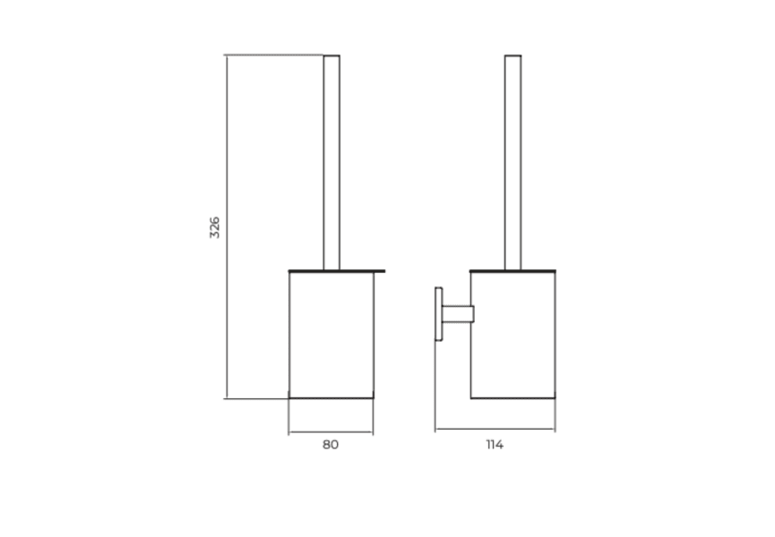 Ensemble d'accessoires de salle de bains Technic Medimex croquis 5