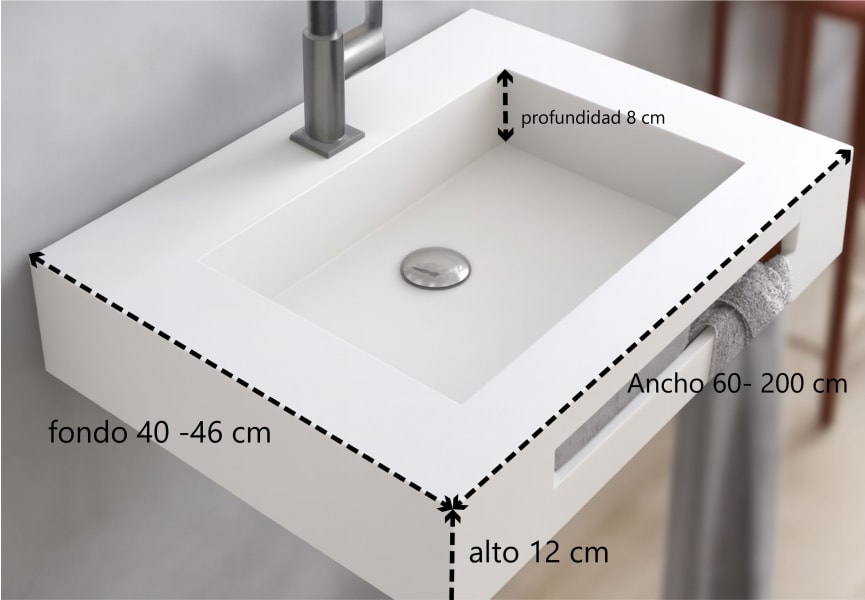 Lavabo suspendu Miami Bruntec croquis 1