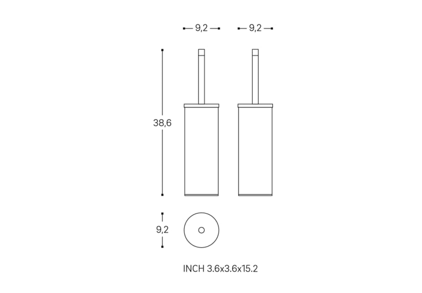 Porte-brosse de toilette Logic Cosmic croquis 6