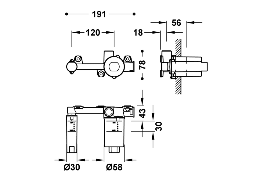 Project Tres mitigeur encastré de lavabo croquis 14