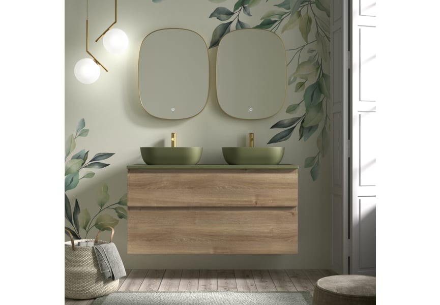 Meuble de salle de bains Avila Dos Carmen avec lavabo sur plan de toilette microtec principal 2