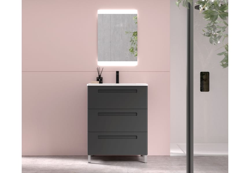 Avila Dos Paris 39 cm - Ensemble de vanité de salle de bain à profondeur réduite principal 1