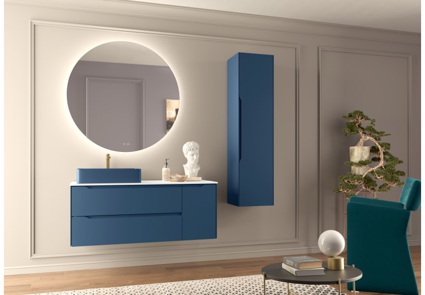 Meuble de salle de bains avec plan de toilette en Solid Surface Cenit Coycama principal 0