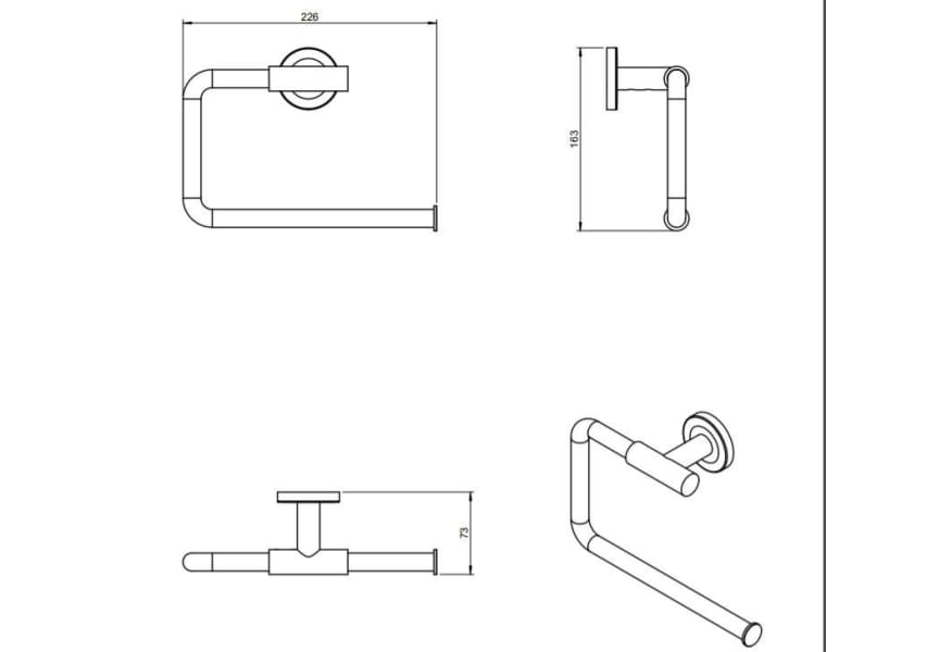 Architect S+ Cosmic sèche-serviettes de salle de bains croquis 23