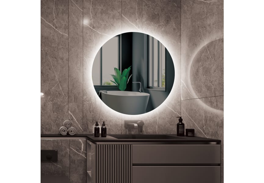 Miroir de salle de bain avec éclairage LED Lisboa Ledimex principal 1