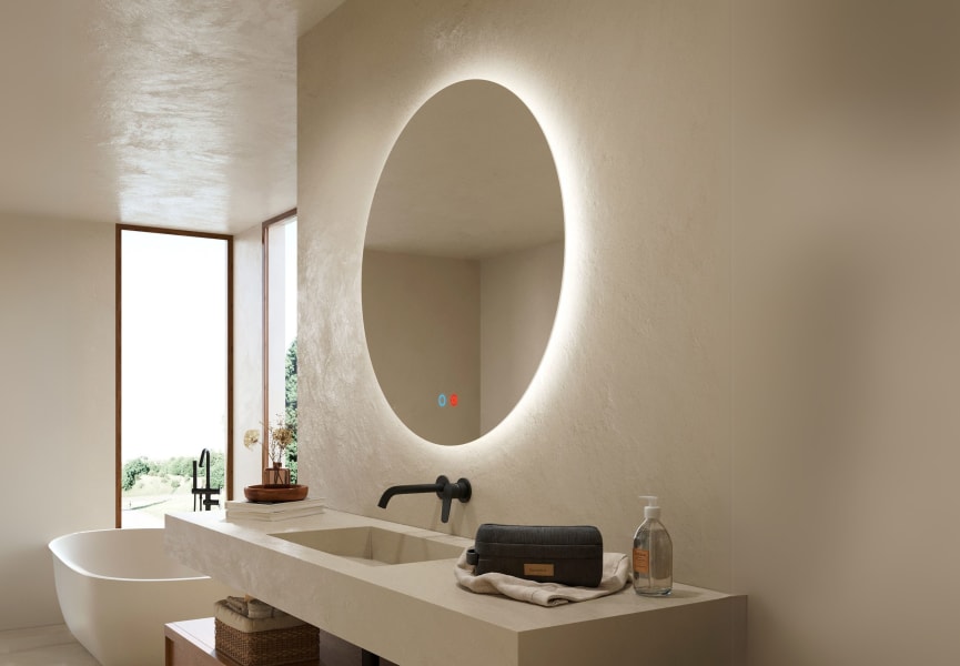 Miroir de salle de bains avec éclairage LED Lisboa Ledimex principal 0