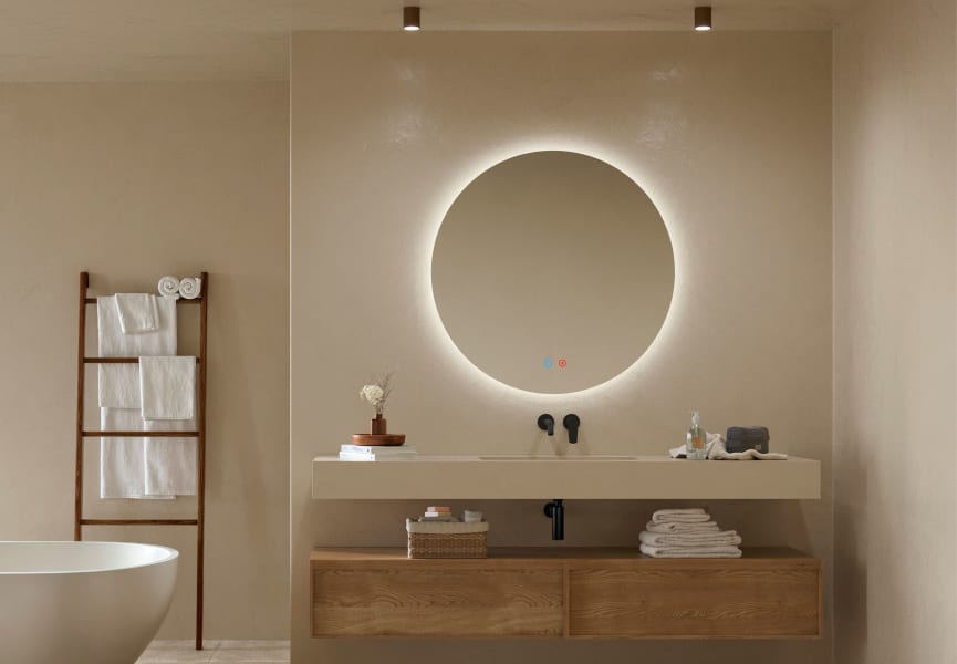 Miroir de salle de bains avec éclairage LED Lisboa Ledimex principal 1