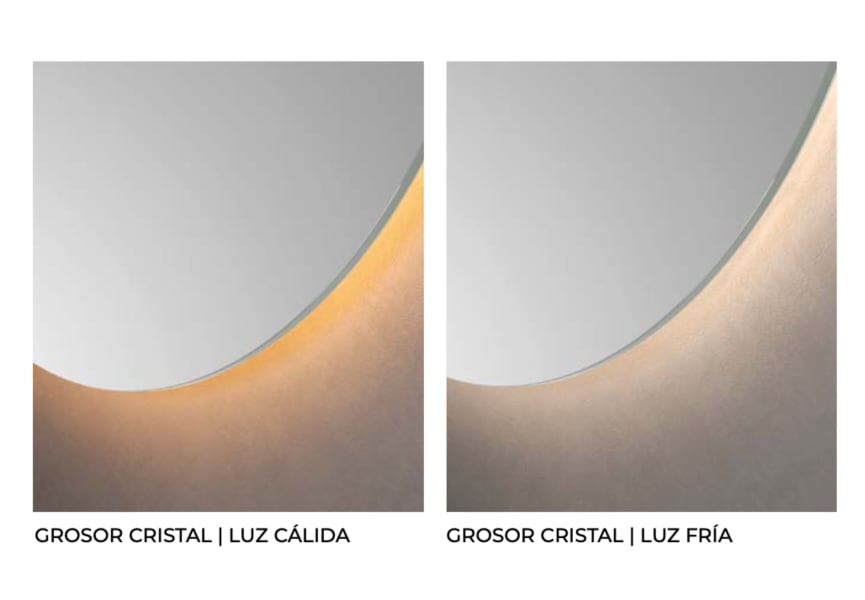 Miroir de salle de bain avec éclairage LED Oporto Ledimex détail 5
