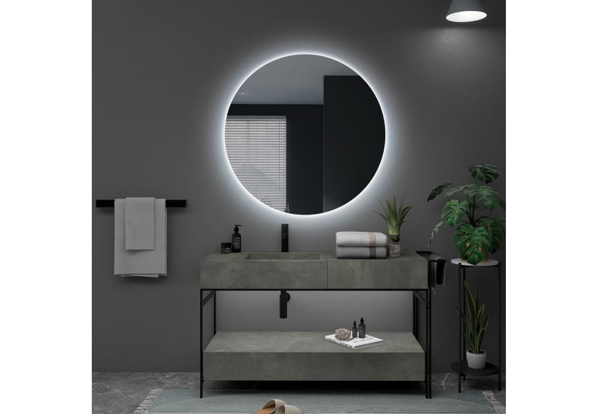 Miroir de salle de bain avec éclairage LED Oporto Ledimex environnement 3