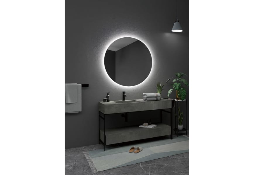 Miroir de salle de bain avec éclairage LED Oporto Ledimex environnement 4