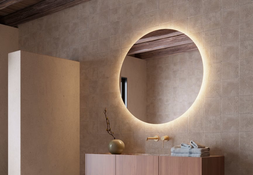 Miroir de salle de bain avec éclairage LED Oporto Ledimex principal 1