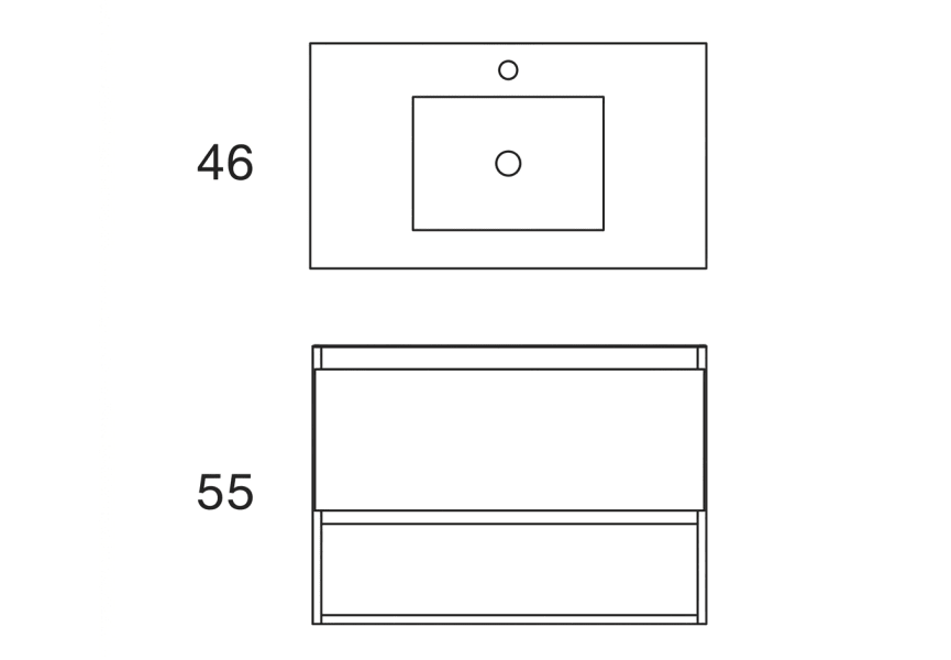 Ensemble de meubles de salle de bains Box Viso croquis 6