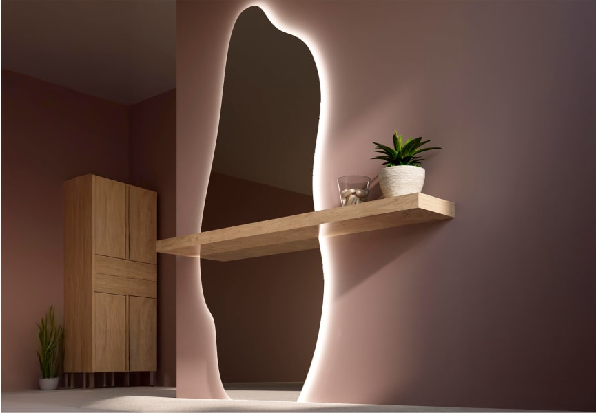 Bruntec Nature Miroir de salle de bains à éclairage LED Nature environnement 1