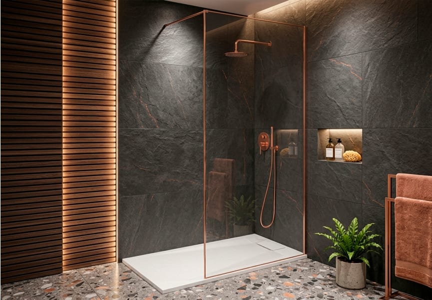 Receveur de douche en résine Mercuri Kassandra environnement 2