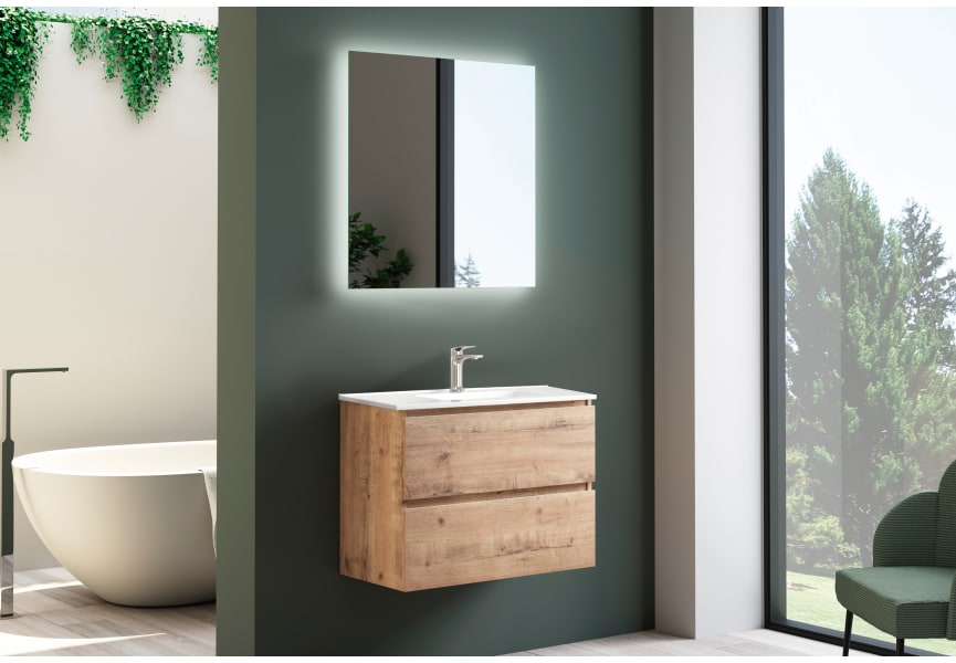 Ensemble de meubles de salle de bains 39 cm de profondeur réduite Roma Bruntec principal 1