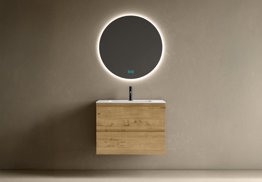 Ensemble de meubles de salle de bains 39 cm de profondeur réduite Roma Bruntec principal 1