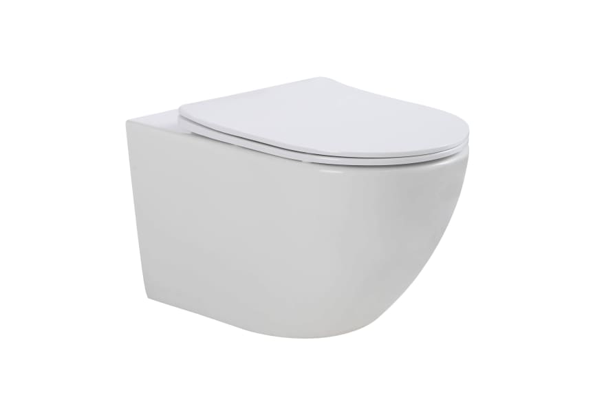 Pack WC suspendu avec réservoir de chasse encastré et bouton poussoir Lisboa Plus de Bruntec détail 1