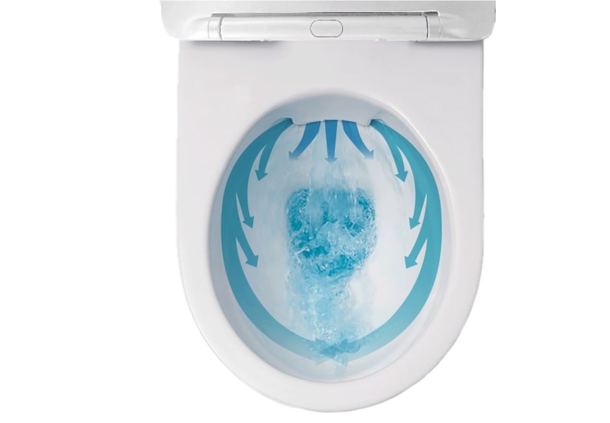 Pack WC suspendu avec réservoir de chasse encastré et bouton poussoir Lisboa Plus de Bruntec détail 6