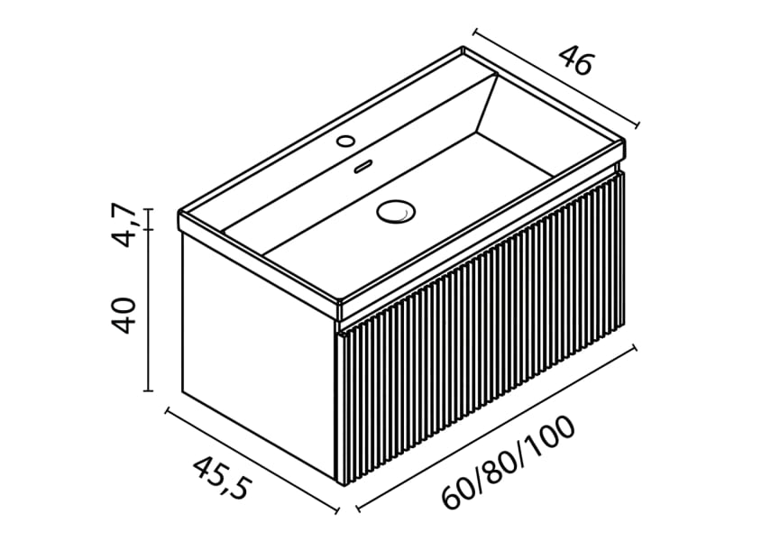 Ensemble de meubles de salle de bains Vora Royo croquis 14