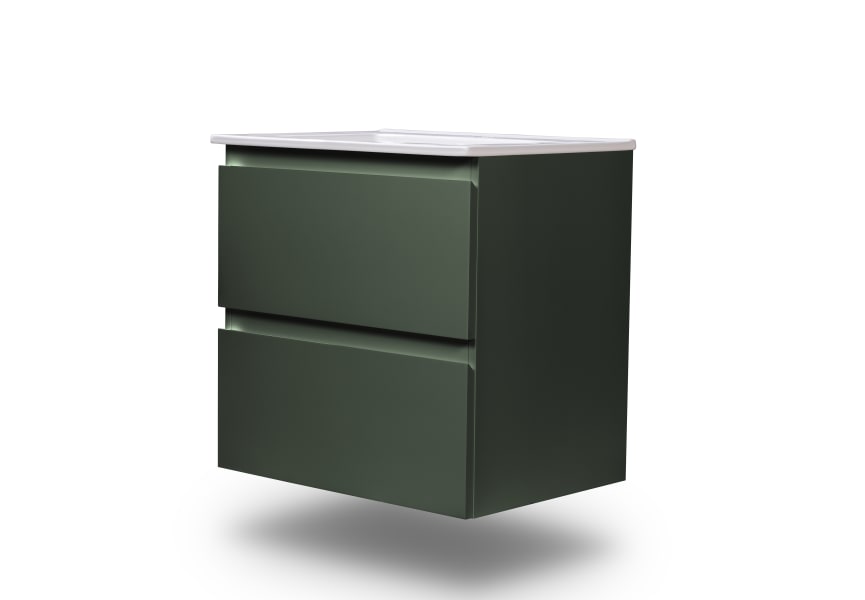 Ensemble de meuble de salle de bain compact Nivo Bruntec 2 tiroirs suspendus principal 3