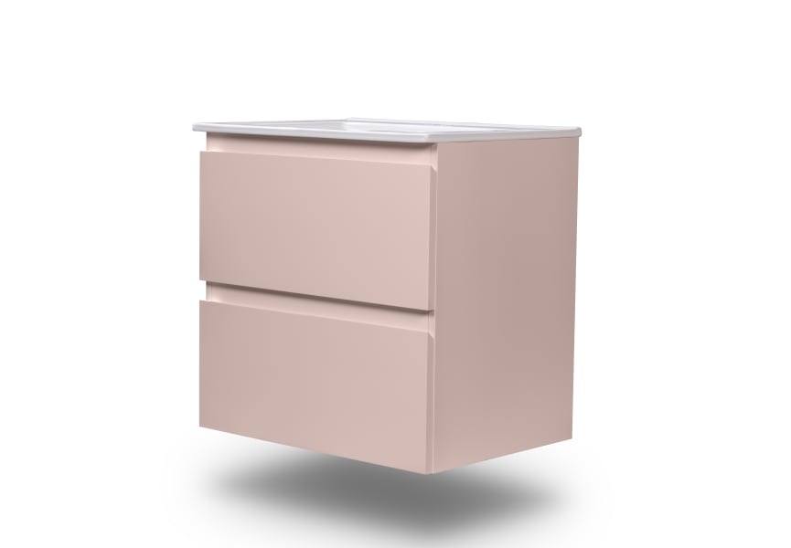 Ensemble de meuble de salle de bain compact Nivo Bruntec 2 tiroirs suspendus principal 0