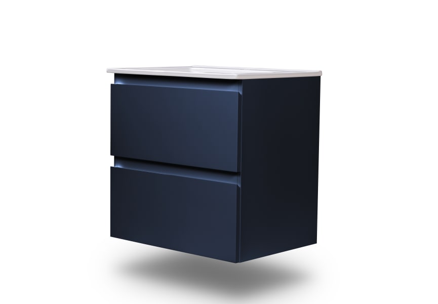 Ensemble de meuble de salle de bain compact Nivo Bruntec 2 tiroirs suspendus principal 5