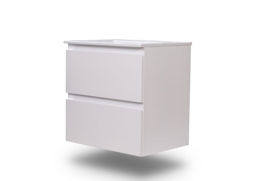 Ensemble de meuble de salle de bain compact Nivo Bruntec 2 tiroirs suspendus principal 3